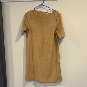 Abercrombie & Fitch Camel Suede Mini Dress